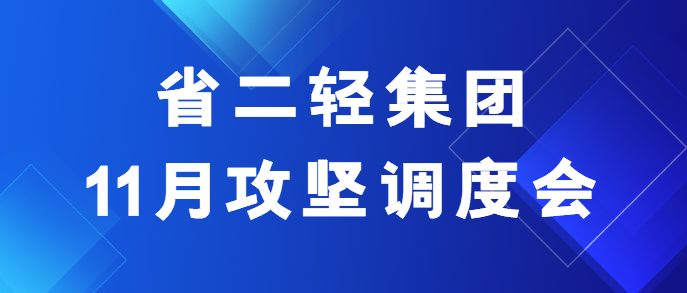 省二輕集團(tuán)召開11月攻堅專班調(diào)度會